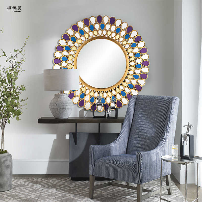 Round Mosaic Mirror